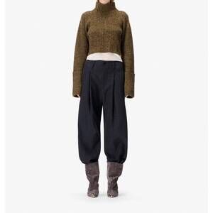 NEW IRO elba pullover wool sweater in brown